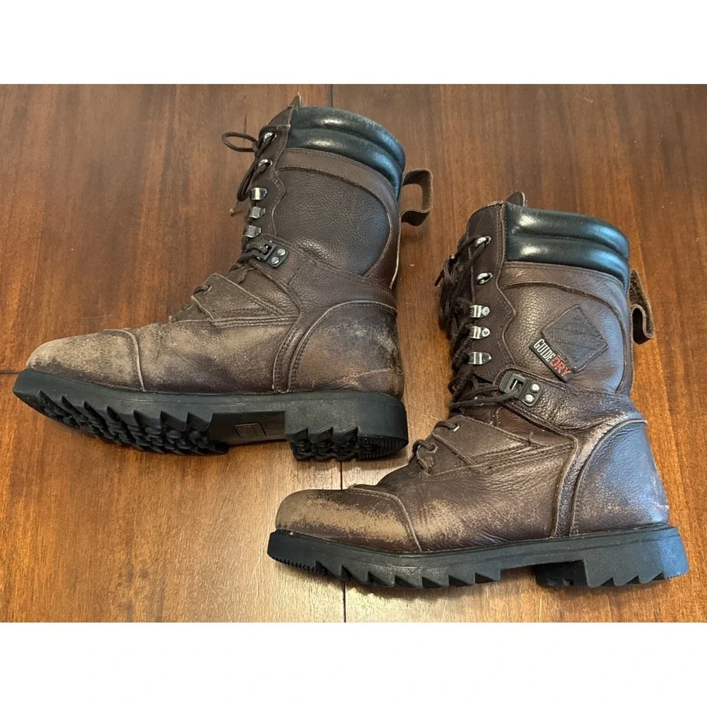 Guide Gear Men's 10.5 Brown Leather Waterproof Insulated Hunting Work Boots
